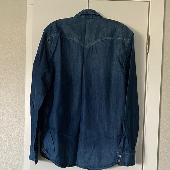 Levi's Vintage Wash Jean Denim Pearl Snap Western Shirt L NWOT - Picture 9 of 16